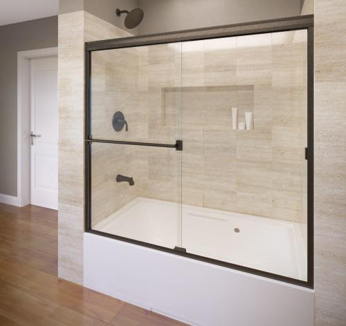 57, 65 1 2, 70 & 76 3 16" FRAMED GLASS 6150 Tub / 7150 Shower Basco s most time-tested framed bypass enclosure, Deluxe offers proven quality in design and performance.