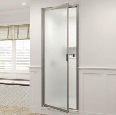 - Optional top panel may be fixed or operable - Drip rail system includes a channel that keeps the water in the shower - A full-length magnet holds the door tightly closed The Infinity 1400