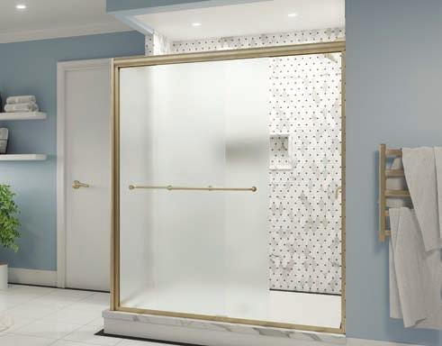 standard height options of 72 & 76 1022 Tub / 1422 Shower French Doors The Infinity French doors provide greater access for entry and double