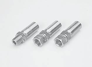 Types of hose couplings for hose-assembling methods Push-one type Campucka The Campucka coupling enables push-one connection in the hose-coupling assembling Without any swaging machine, the on-site