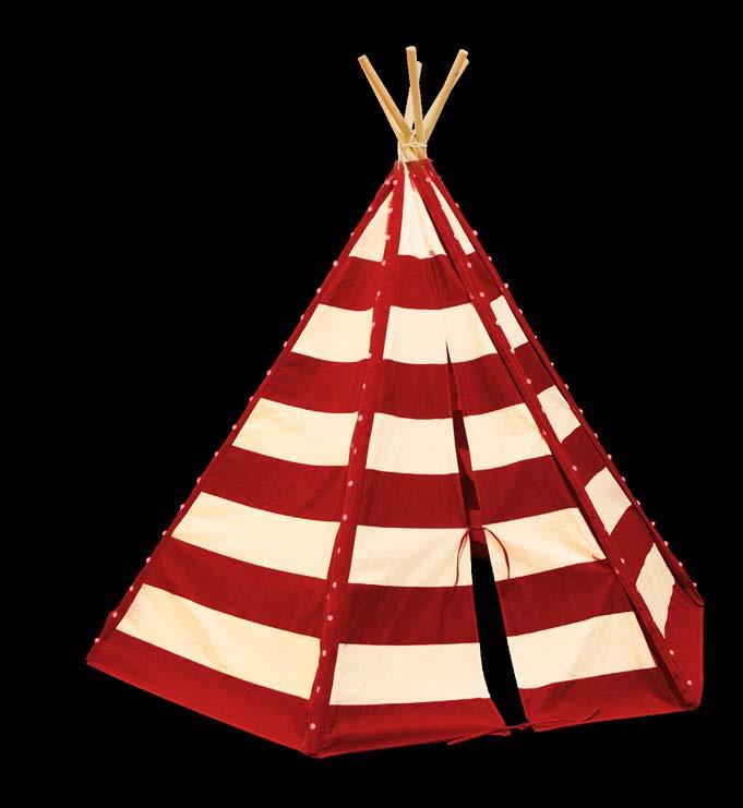 This big size teepee tent with six wooden poles provides enough space for kids to have their friends over in their tent.