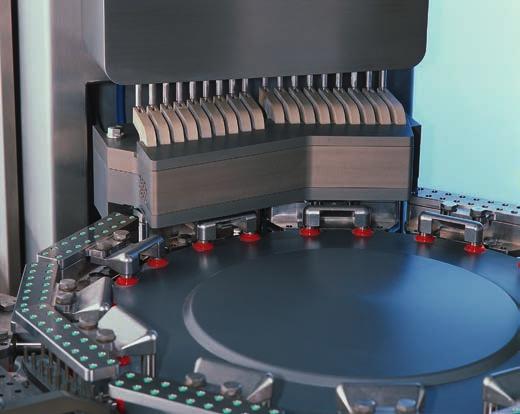 The calibration strip in the empty capsule sorting magazine ensures that deformed or damaged empty capsules are removed even before they reach the filling station.