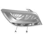 Vehicle Care 9-37 Taillamps, Turn Signal, Stoplamps, and Back-Up Lamps 1. Locate the bulb assembly under the front facia. 2.