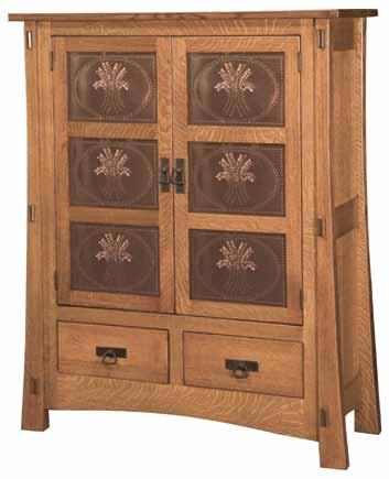 Panels 2 door, 2 drawer 18¼ x 44 x 56 Modesto-2 with Copper Panels 2 door, 2 drawer 18¼ x 44 x
