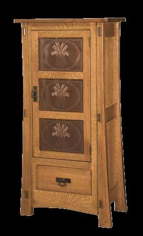Copper Panels 1 door, 1 drawer 18¼ x 28 x 56 Modesto-1 with