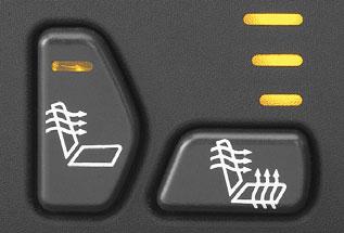 10 Getting to Know Your TrailBlazer Electric Adjustable Pedals (if equipped) Activate heat for seatback and seat cushion Press the horizontal switch located on the front door armrest until the switch