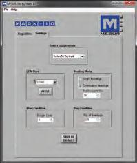 Software MESUR TM Lite Software MESUR TM Lite is a basic data collection program included with Mark-10 gauges, indicators, and testers.