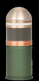 This allows for different target scenarios with only one type of 40 mm round. 247 g 240 m/s Max. dispersion 1.