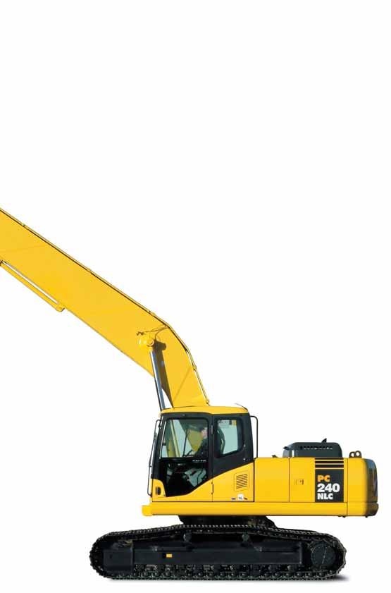 HYDRAULIC EXCAVATOR Easy maintenance Extended hydraulic fi lter, engine oil fi lter and engine oil replacement interval Remote-mounted engine oil fi lter and fuel drain valve, for easy access