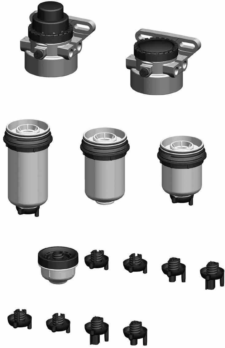 FUEL FILTRATION Fuel Heads & Filters Filter Dia. 80 MM (3.15") x M94-3 Fuel Flow Range: up to 60 gph / 227 lph Operating Pressure 0-14.