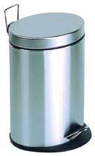 Step waste bin : Stainless steel housing and lid, removable plastic bin black Version: Lid
