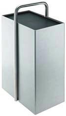 00 Freestanding ashtray and waste bin with filter : Steel Colour: Silver