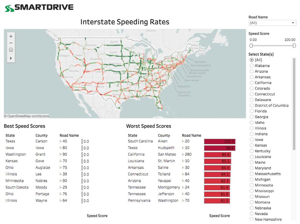 See Speeding Dangers and Avoid Them The SmartDrive SmartIQ Speeding Drivers Snapshot for Truckers illustrates key observations that distinguish speeding drivers from