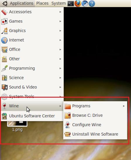 50 UVOD Slika 1.13: Program Wine Program Wine Wine je program, ki ponuja uporabnikom Linux operacijskih sistemov kompatibilnost delovanja programskega orodja napisanega za okolje Windows.