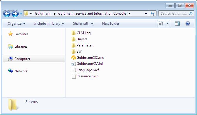 3.4 Importing CLM data into Excel spread sheet The CLM data is stored in a folder named CLM Log. The folder is by standard located in the Guldmann Service and Information Console program folder.