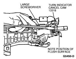 the steering wheel from being rotated, as this will damage the air bag sliding contact. 1. Disconnect battery ground cable (14301). Refer to Section 14-01. 2.