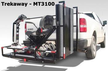TrekAway MT3100 (Hitch Mounted Carrier with 6' Ramp) Side Rails Run Along 6' Ramp Welded Construction for Superior Strength; No Assembly Required Little or No Maintenance Made with a Steel Underframe