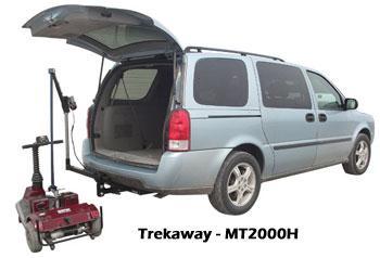 TrekAway MT2000-H (Economy Hitch Mounted Arm Lift) Lifts Scooter or Power Chair from the Ground to Height Needed for Easy Loading Arm Lift is Adjustable in