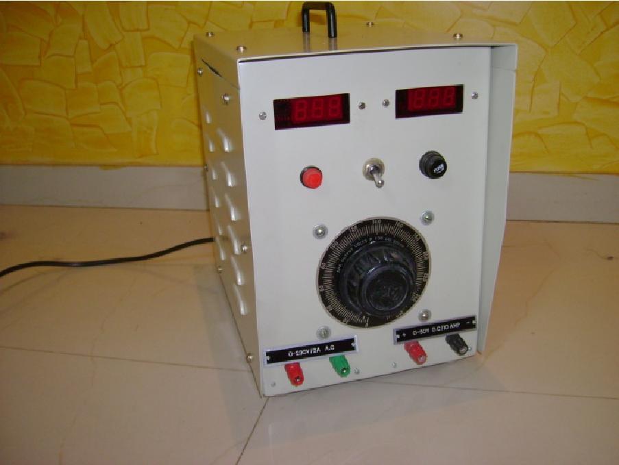 Power supply of following specifications was used for the experiments. TABLE II SPECIFICATIONS OF POWER SUPPLY Sr. No. Parameter 1 VA Rating 500 W 2 Max. Voltage 50 V 3 Max.