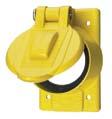 15 Hubbell 50 Amp, 125/250 Volt Lift Cover Plate Yellow polycarbonate lift cover plate for weather-proofing #63CM69 receptacle.