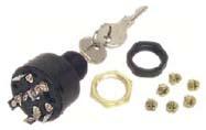 Polymer Ignition/Starter Switches 3 Position Ignition/Starter 3 positions: ON - OFF - START Made of polyester with brass back up nut and knurled black plastic face nut and rubber cap.