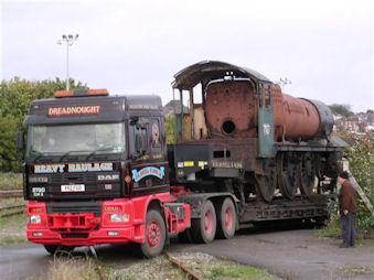 There the boiler was removed - for use in the construction of a Grange class locomotive by 6880 Betton Grange Society