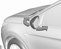38 Keys, doors and windows Exterior mirrors Convex shape The convex exterior mirror on the driver's side contains an aspherical area and reduces blind spots.