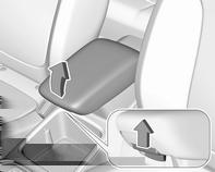 Additional cupholders are located in the rear armrest. Fold down armrest. Centre console storage The storage container can be used to store small items.
