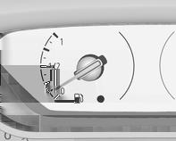 Instruments and controls 91 Fuel gauge Displays the level in the fuel tank. Control indicator o illuminates if the level in the tank is low.