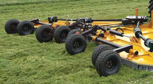 McConnel flex wing mowers are available with a walking axle upgrade.