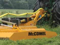 mulching Individually pivoting axles 8 wheel configuration Improves travel on uneven