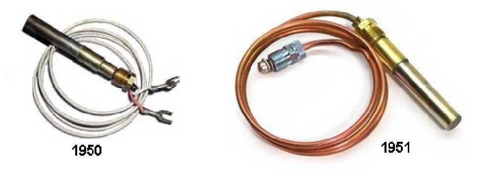 THERMOCOUPLE THERMOPILE 190-001 6" INCL: PG9 PILOT ADAPTOR; 2 LEAD 190-002 4" INCL: PG9 PILOT ADAPTOR; 2 LEAD