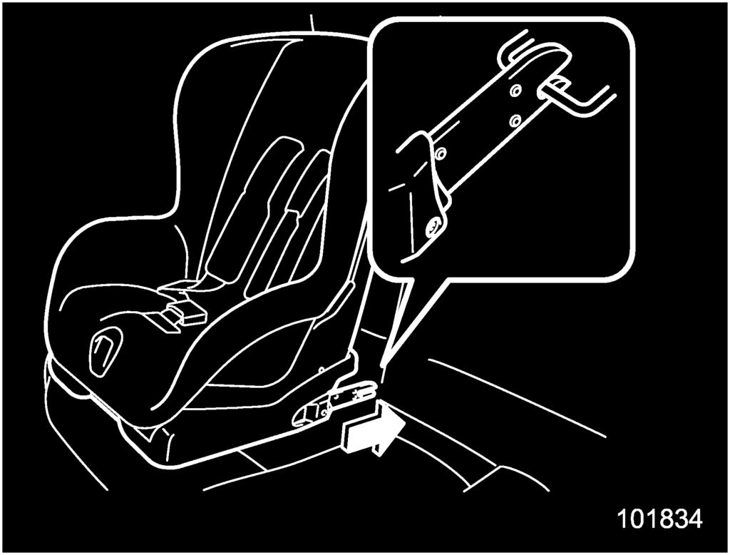 Remove the rear seat head restraint. For details, refer to Rear windows side seating position F1-8.