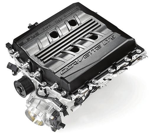 The New King of the Hill: 2019 Corvette continued from page 1 Direct injection system (lower inner set of injectors) and port injection system (outer set of injectors) The structural dry-sump oil pan