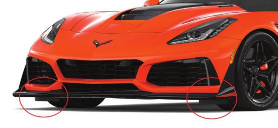 high wing (included with ZTK Track Performance Package) long rocker with Sebring Orange Design Package Front Deflectors Front outer deflectors are included on models without the ZTK package.