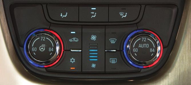 Climate Controls Driver s Temperature Control Floor Mode Vent Mode Defog Mode Passenger s Temperature Control Heated Steering Wheel F Recirculation Mode Air Conditioning Control Fan Speed Control/Off