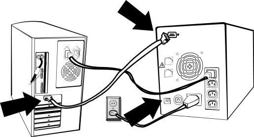 Use one more internet line cable and plug one end of the internet line cable to the Out socket at the back of the PROTECT A. UPS. Plug the other end of the modem input socket as shown. 4.