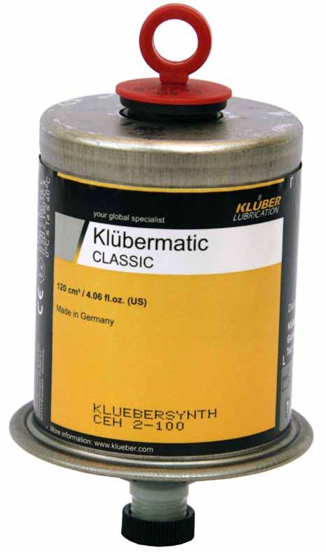 Klübermatic CLASSIC Entry-level single-point lubrication The classic lubricating system The Klübermatic CLASSIC can be used in every area of application in ambient temperatures from 0 to +40 C.