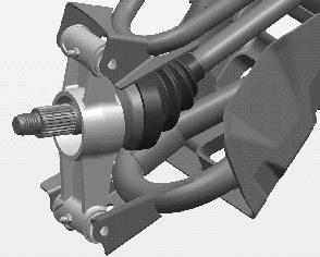 Rear suspension lubrication Lubricate the upper and lower pivots of the rear axles: 1. Remove the rear wheels 1. 2.