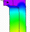 Temperature (C) Figure 26: Temperature distribution of a single coil 500 rpm (58.33Hz), 266A current, 3D model, stationary.
