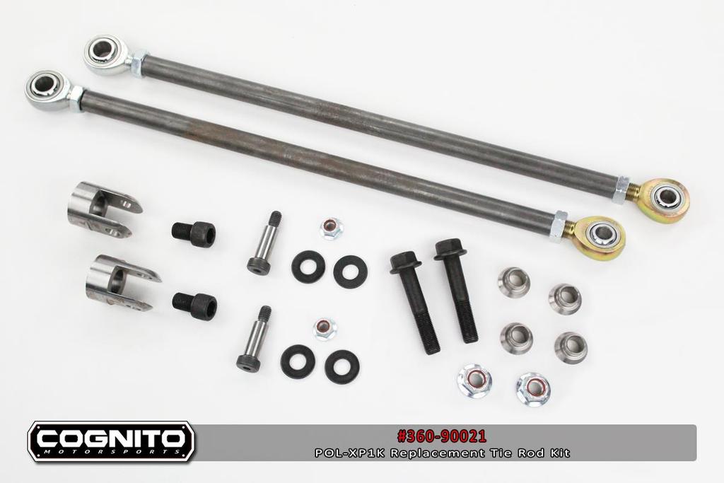 Cognito Motorsports 2014 Polaris RZR XP1000 2/4 seat Tie Rod Kit *Installation Instructions* For long travel and stock width kit #s: 360-90021 and 360-90060 Introduction - Installation requires a