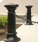 FENCES / BARRIERS A system of connected weighted bollards and chains shall serve to maintain the boundaries of the