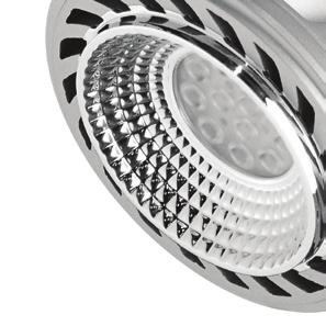 The Robotrack E27 was specially designed to visually complement replacement LED PAR lamps, while allowing maximum air fl