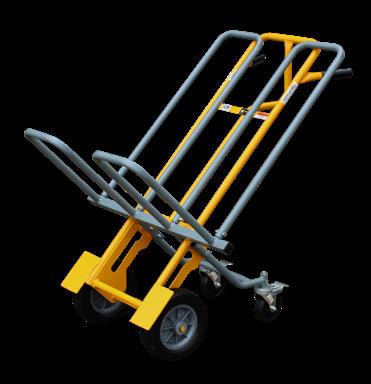 67164-75 10 Flat free wheels with plastic hubs Bar folds up and cart can be used as a