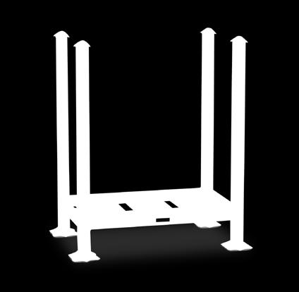 Capacity: 1,500 lbs. Freight; fully assembled TENT STAKE RACK - 38 LEGS Item No.