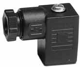 Accessories for electrically operated valves serie BM-01 and BM-02 Solenoid coil 23-M-09-19 (Contact distance 8 mm) Solenoid pins at the same side as the (HN).