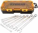 108-PC 1/4" & 3/8" DRIVE MECHANICS TOOLS SET DWMT73801 The set includes two Pear Head ratchets and a variety of sockets,