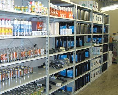 MEDIUM AND LARGE PARTS STORAGE MUCH MORE THAN A SIMPLE SHELVING Our Spider shelving system is perfect for most requested items, special orders, as well as parts under warranty.