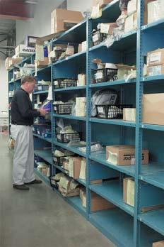Our common post reduces the number of posts needed by 25%, leaving more space for storage. When planning tomorrow s needs today make Spider shelving the foundation for your two-level shelving system.