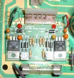 Make sure the 4 rectifier diodes (D100 - D103) are good and that the big filter caps (C100 & C101) are still